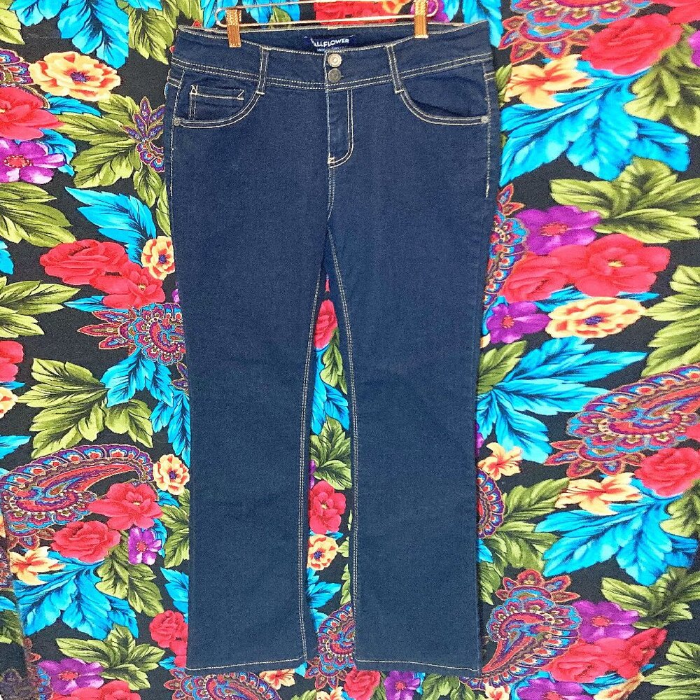 WOMEN'S WALLFLOWER JEANS LUSCIOUS CURVY FIT WOMENS SIZE 13 BLUE JEAN PANTS
